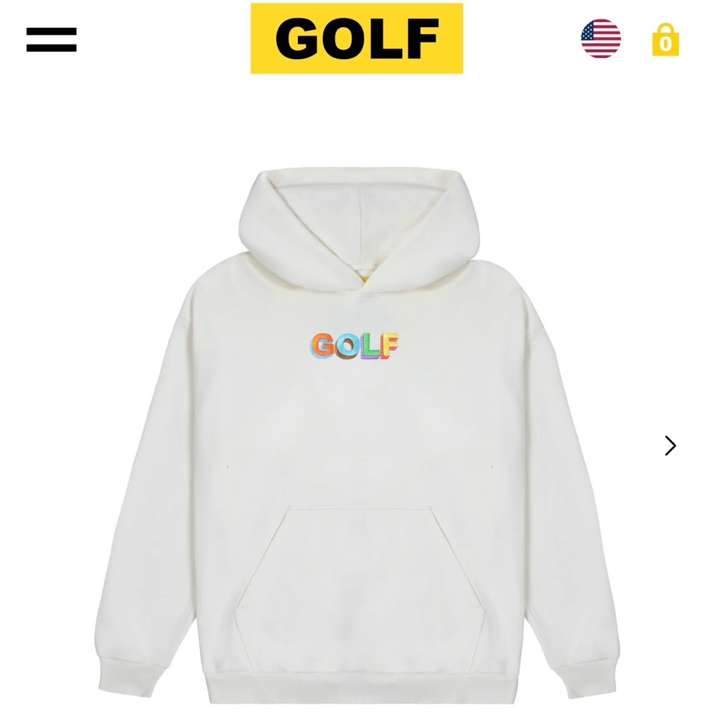 Golf Wang White Hoodie with Multicolor Logo